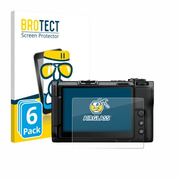 Parte frontale di una confezione del prodotto con il logo del marchio BROTECT. Accanto è raffigurato il dispositivo Nikon ZR 2