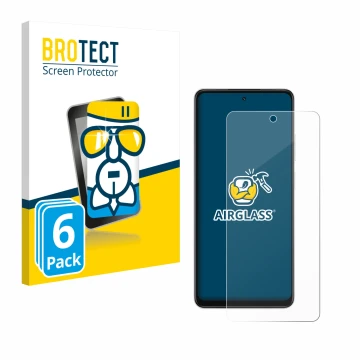 Parte frontale di una confezione del prodotto con il logo del marchio BROTECT. Accanto è raffigurato il dispositivo Oppo A5x c