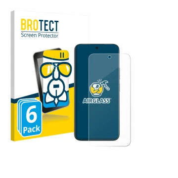 Parte frontale di una confezione del prodotto con il logo del marchio BROTECT. Accanto è raffigurato il dispositivo realme C85