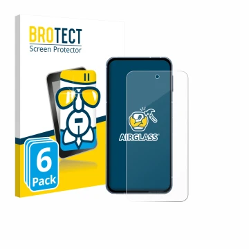 Parte frontale di una confezione del prodotto con il logo del marchio BROTECT. Accanto è raffigurato il dispositivo Sharp Aquo