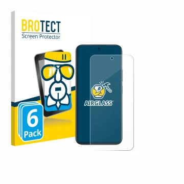 Parte frontale di una confezione del prodotto con il logo del marchio BROTECT. Accanto è raffigurato il dispositivo realme C85