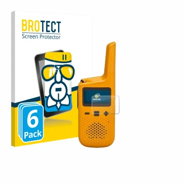 Parte frontale di una confezione del prodotto con il logo del marchio BROTECT. Accanto è raffigurato il dispositivo Motorola T