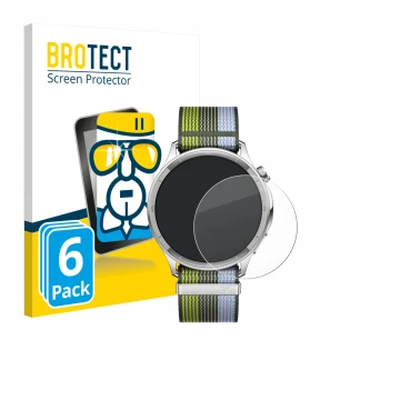 Parte frontale di una confezione del prodotto con il logo del marchio BROTECT. Accanto è raffigurato il dispositivo Oppo Watch