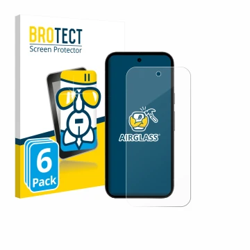 Parte frontale di una confezione del prodotto con il logo del marchio BROTECT. Accanto è raffigurato il dispositivo Google Pix