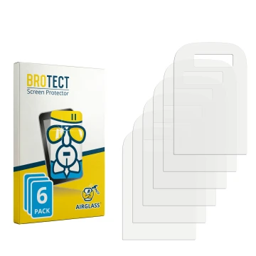 Parte frontale di una confezione del prodotto con il logo del marchio BROTECT. Accanto si trova la protezione per lo schermo c