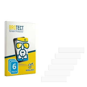 Parte frontale di una confezione del prodotto con il logo del marchio BROTECT. Accanto si trova la protezione per lo schermo c