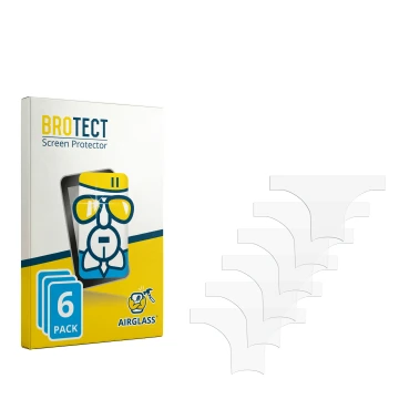 Parte frontale di una confezione del prodotto con il logo del marchio BROTECT. Accanto si trova la protezione per lo schermo c