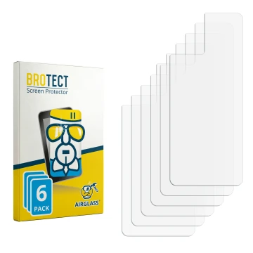 Parte frontale di una confezione del prodotto con il logo del marchio BROTECT. Accanto si trova la protezione per lo schermo c