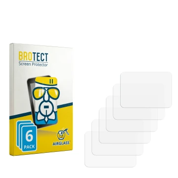 Parte frontale di una confezione del prodotto con il logo del marchio BROTECT. Accanto si trova la protezione per lo schermo c
