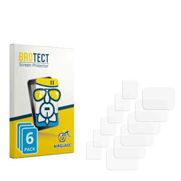 Parte frontale di una confezione del prodotto con il logo del marchio BROTECT. Accanto si trova la protezione per lo schermo c