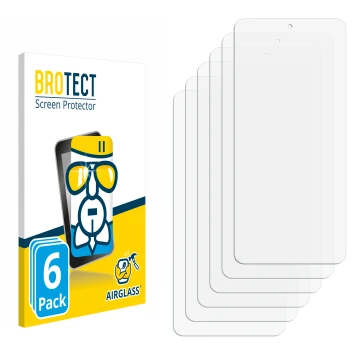 Parte frontale di una confezione del prodotto con il logo del marchio BROTECT. Accanto si trova la protezione per lo schermo c
