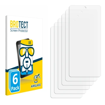 Parte frontale di una confezione del prodotto con il logo del marchio BROTECT. Accanto si trova la protezione per lo schermo c