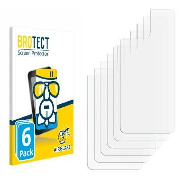Parte frontale di una confezione del prodotto con il logo del marchio BROTECT. Accanto si trova la protezione per lo schermo c