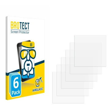 Parte frontale di una confezione del prodotto con il logo del marchio BROTECT. Accanto si trova la protezione per lo schermo c