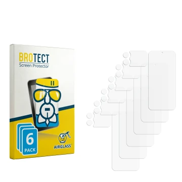 Parte frontale di una confezione del prodotto con il logo del marchio BROTECT. Accanto si trova la protezione per lo schermo c