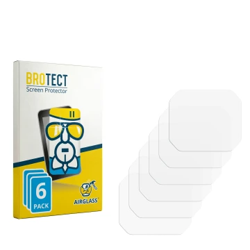 Parte frontale di una confezione del prodotto con il logo del marchio BROTECT. Accanto si trova la protezione per lo schermo c