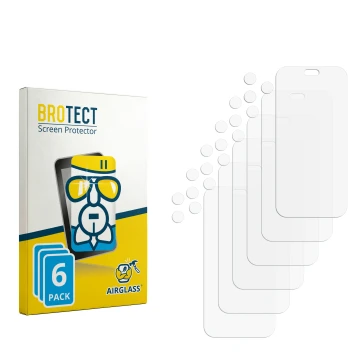 Parte frontale di una confezione del prodotto con il logo del marchio BROTECT. Accanto si trova la protezione per lo schermo c