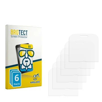 Parte frontale di una confezione del prodotto con il logo del marchio BROTECT. Accanto si trova la protezione per lo schermo c