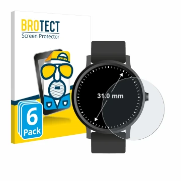 Parte frontale di una confezione del prodotto con il logo del marchio BROTECT. Accanto è raffigurato il dispositivo Orologi (c