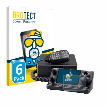 Parte frontale di una confezione del prodotto con il logo del marchio BROTECT. Accanto è raffigurato il dispositivo Icom IC-71