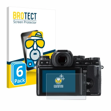 Parte frontale di una confezione del prodotto con il logo del marchio BROTECT. Accanto è raffigurato il dispositivo Fujifilm X