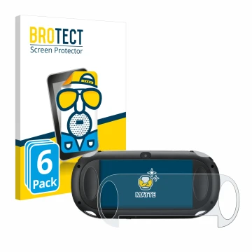 Parte frontale di una confezione del prodotto con il logo del marchio BROTECT. Accanto è raffigurato il dispositivo Sony Plays