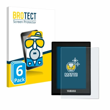 Parte frontale di una confezione del prodotto con il logo del marchio BROTECT. Accanto è raffigurato il dispositivo Yamaha LCD