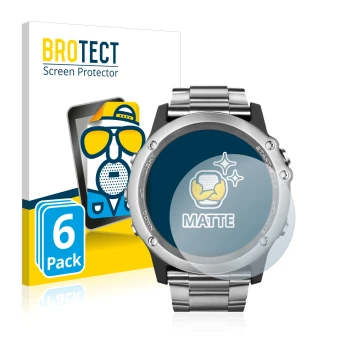 Parte frontale di una confezione del prodotto con il logo del marchio BROTECT. Accanto è raffigurato il dispositivo Garmin Fen