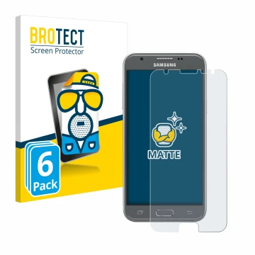 Parte frontale di una confezione del prodotto con il logo del marchio BROTECT. Accanto è raffigurato il dispositivo Samsung Ga