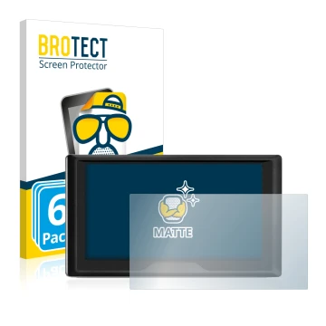 Parte frontale di una confezione del prodotto con il logo del marchio BROTECT. Accanto è raffigurato il dispositivo Garmin Dri