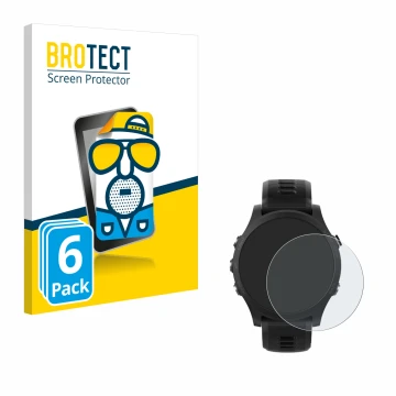 Parte frontale di una confezione del prodotto con il logo del marchio BROTECT. Accanto è raffigurato il dispositivo Garmin For