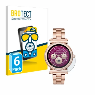 Parte frontale di una confezione del prodotto con il logo del marchio BROTECT. Accanto è raffigurato il dispositivo Michael Ko