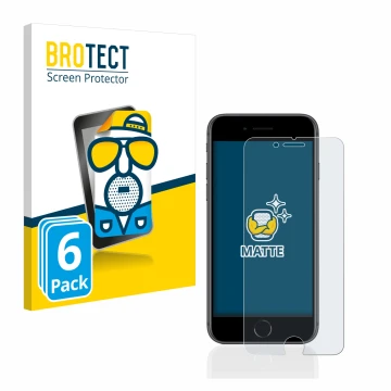 Parte frontale di una confezione del prodotto con il logo del marchio BROTECT. Accanto è raffigurato il dispositivo Apple iPho