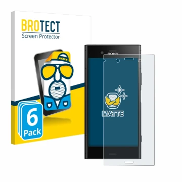 Parte frontale di una confezione del prodotto con il logo del marchio BROTECT. Accanto è raffigurato il dispositivo Sony Xperi