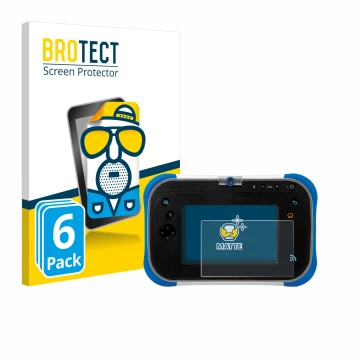 Parte frontale di una confezione del prodotto con il logo del marchio BROTECT. Accanto è raffigurato il dispositivo Vtech Stor