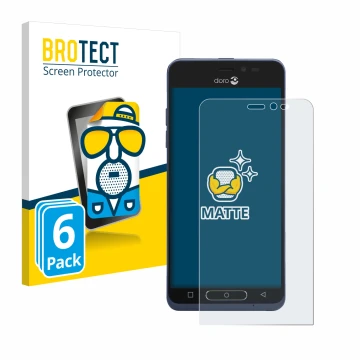 Parte frontale di una confezione del prodotto con il logo del marchio BROTECT. Accanto è raffigurato il dispositivo Doro 8035 