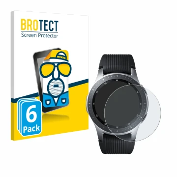 Parte frontale di una confezione del prodotto con il logo del marchio BROTECT. Accanto è raffigurato il dispositivo Samsung Ga