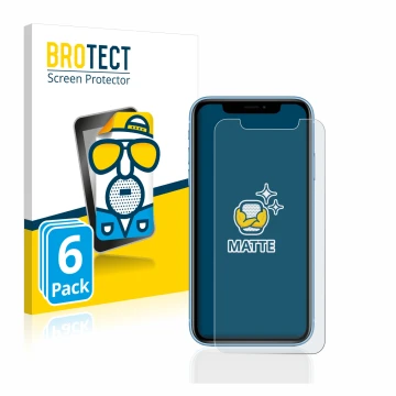 Parte frontale di una confezione del prodotto con il logo del marchio BROTECT. Accanto è raffigurato il dispositivo Apple iPho