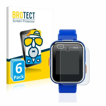 Parte frontale di una confezione del prodotto con il logo del marchio BROTECT. Accanto è raffigurato il dispositivo Vtech Kidi