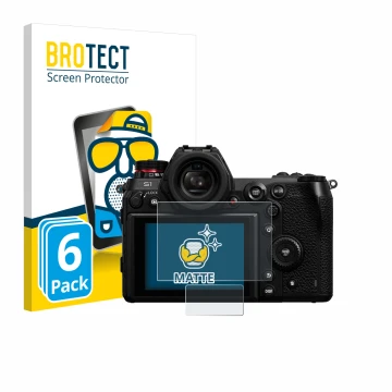 Parte frontale di una confezione del prodotto con il logo del marchio BROTECT. Accanto è raffigurato il dispositivo Panasonic 