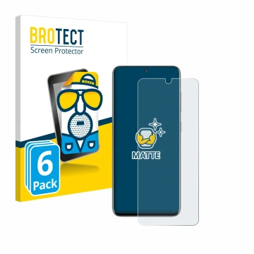 Parte frontale di una confezione del prodotto con il logo del marchio BROTECT. Accanto è raffigurato il dispositivo Samsung Ga