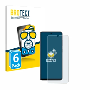 Parte frontale di una confezione del prodotto con il logo del marchio BROTECT. Accanto è raffigurato il dispositivo Samsung Ga