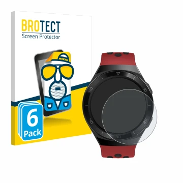 Parte frontale di una confezione del prodotto con il logo del marchio BROTECT. Accanto è raffigurato il dispositivo Huawei Wat