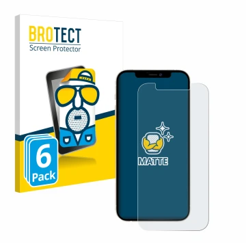 Parte frontale di una confezione del prodotto con il logo del marchio BROTECT. Accanto è raffigurato il dispositivo Apple iPho