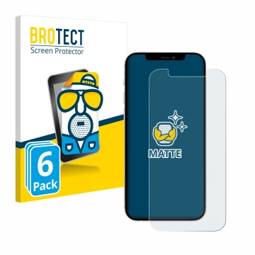 Parte frontale di una confezione del prodotto con il logo del marchio BROTECT. Accanto è raffigurato il dispositivo Apple iPho