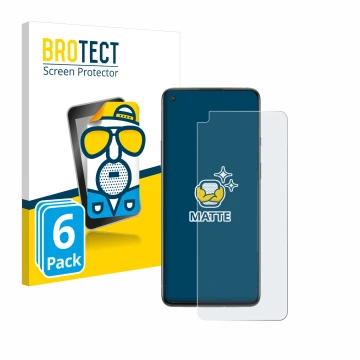 Parte frontale di una confezione del prodotto con il logo del marchio BROTECT. Accanto è raffigurato il dispositivo OnePlus 8T
