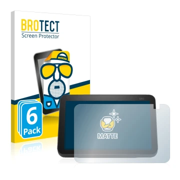 Parte frontale di una confezione del prodotto con il logo del marchio BROTECT. Accanto è raffigurato il dispositivo Amazon Ech