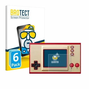 Parte frontale di una confezione del prodotto con il logo del marchio BROTECT. Accanto è raffigurato il dispositivo Nintendo G
