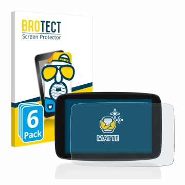 Parte frontale di una confezione del prodotto con il logo del marchio BROTECT. Accanto è raffigurato il dispositivo TomTom Go 