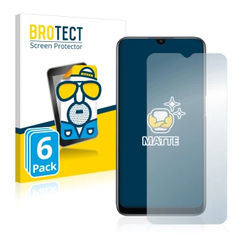 Parte frontale di una confezione del prodotto con il logo del marchio BROTECT. Accanto è raffigurato il dispositivo Oppo A54s 
